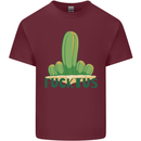 Fucktus Funny Cactus House Plants Offensive Mens Cotton T-Shirt Tee Top Maroon