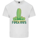 Fucktus Funny Cactus House Plants Offensive Mens Cotton T-Shirt Tee Top White