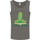 Fucktus Funny Cactus House Plants Offensive Mens Vest Tank Top Charcoal