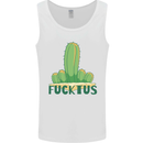 Fucktus Funny Cactus House Plants Offensive Mens Vest Tank Top White