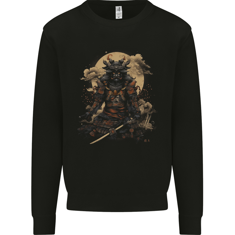 Full Armour Fantasy Samurai Warrior Mens Sweatshirt Jumper Black
