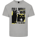 Full Moon Feral Instinct Black Cat Halloween Kids T-Shirt Childrens Sports Grey
