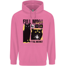 Full Moon Feral Instinct Black Cat Halloween Mens 80% Cotton Hoodie Azelea