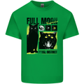 Full Moon Feral Instinct Black Cat Halloween Mens Cotton T-Shirt Tee Top Irish Green