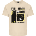 Full Moon Feral Instinct Black Cat Halloween Mens Cotton T-Shirt Tee Top Natural