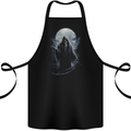 Full Moon Grim Reaper Skull Cotton Apron 100% Organic Black