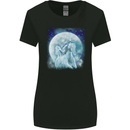 Full Moon Horse Riding Equestrian Womens Wider Cut T-Shirt Black