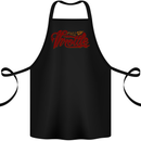 Full Throttle Motorcycle Biker Motorbike Chopper Cotton Apron 100% Organic Black