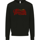 Full Throttle Motorcycle Biker Motorbike Chopper Kids Sweatshirt Jumper Black