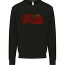 Full Throttle Motorcycle Biker Motorbike Chopper Mens Sweatshirt Jumper Black