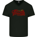 Full Throttle Motorcycle Biker Motorbike Chopper Mens V-Neck Cotton T-Shirt Black