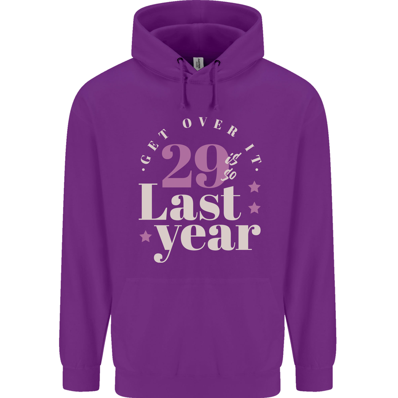 Funny 30th Birthday 29 is So Last Year Childrens Kids Hoodie Purple