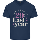 Funny 30th Birthday 29 is So Last Year Mens V-Neck Cotton T-Shirt Navy Blue
