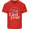 Funny 30th Birthday 29 is So Last Year Mens V-Neck Cotton T-Shirt Red