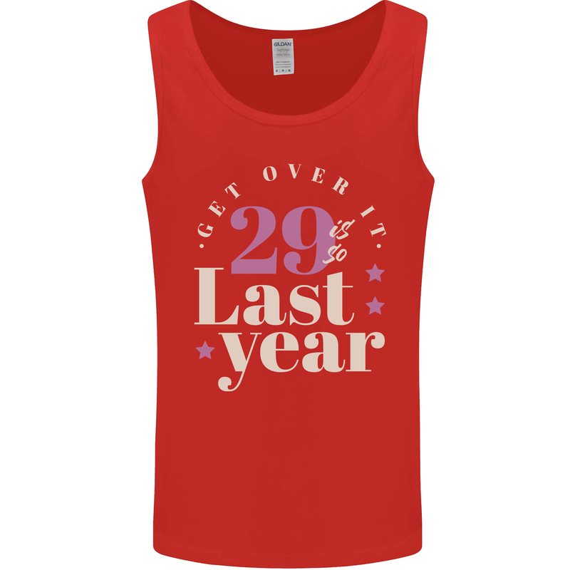 Funny 30th Birthday 29 is So Last Year Mens Vest Tank Top Red