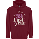 Funny 40th Birthday 39 is So Last Year Childrens Kids Hoodie Maroon