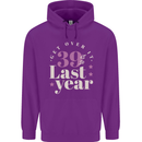 Funny 40th Birthday 39 is So Last Year Childrens Kids Hoodie Purple