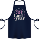 Funny 40th Birthday 39 is So Last Year Cotton Apron 100% Organic Navy Blue