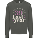 Funny 40th Birthday 39 is So Last Year Kids Sweatshirt Jumper Storm Grey