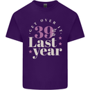 Funny 40th Birthday 39 is So Last Year Mens Cotton T-Shirt Tee Top Purple