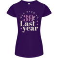 Funny 40th Birthday 39 is So Last Year Womens Petite Cut T-Shirt Purple