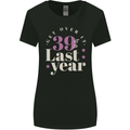 Funny 40th Birthday 39 is So Last Year Womens Wider Cut T-Shirt Black
