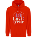 Funny 50th Birthday 49 is So Last Year Childrens Kids Hoodie Bright Red