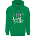 Funny 50th Birthday 49 is So Last Year Childrens Kids Hoodie Irish Green