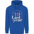 Funny 50th Birthday 49 is So Last Year Childrens Kids Hoodie Royal Blue