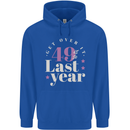 Funny 50th Birthday 49 is So Last Year Childrens Kids Hoodie Royal Blue