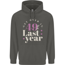 Funny 50th Birthday 49 is So Last Year Childrens Kids Hoodie Storm Grey