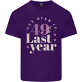 Funny 50th Birthday 49 is So Last Year Mens Cotton T-Shirt Tee Top Purple