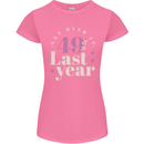 Funny 50th Birthday 49 is So Last Year Womens Petite Cut T-Shirt Azalea