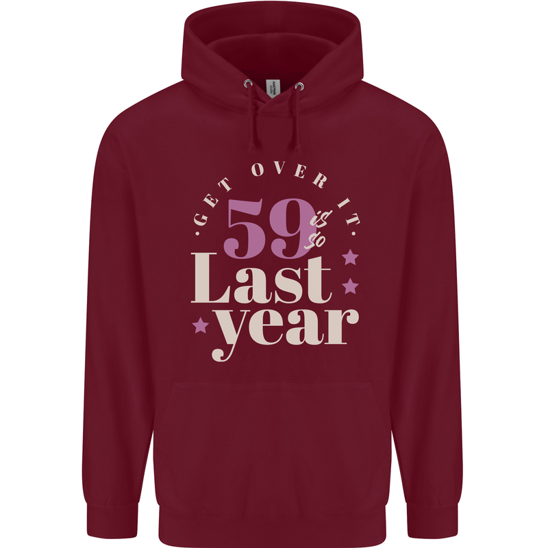 Funny 60th Birthday 59 is So Last Year Childrens Kids Hoodie Maroon