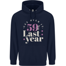 Funny 60th Birthday 59 is So Last Year Childrens Kids Hoodie Navy Blue