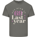 Funny 70th Birthday 69 is So Last Year Mens Cotton T-Shirt Tee Top Charcoal