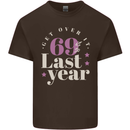Funny 70th Birthday 69 is So Last Year Mens Cotton T-Shirt Tee Top Dark Chocolate