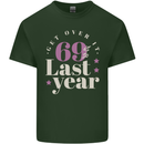 Funny 70th Birthday 69 is So Last Year Mens Cotton T-Shirt Tee Top Forest Green