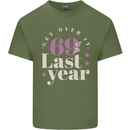 Funny 70th Birthday 69 is So Last Year Mens Cotton T-Shirt Tee Top Military Green