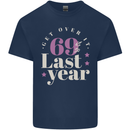 Funny 70th Birthday 69 is So Last Year Mens Cotton T-Shirt Tee Top Navy Blue