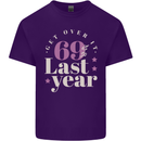Funny 70th Birthday 69 is So Last Year Mens Cotton T-Shirt Tee Top Purple