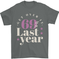 Funny 70th Birthday 69 is So Last Year Mens T-Shirt 100% Cotton Charcoal