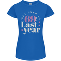 Funny 70th Birthday 69 is So Last Year Womens Petite Cut T-Shirt Royal Blue