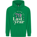 Funny 80th Birthday 79 is So Last Year Childrens Kids Hoodie Irish Green