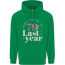 Funny 80th Birthday 79 is So Last Year Childrens Kids Hoodie Irish Green