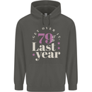 Funny 80th Birthday 79 is So Last Year Childrens Kids Hoodie Storm Grey