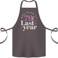 Funny 80th Birthday 79 is So Last Year Cotton Apron 100% Organic Dark Grey