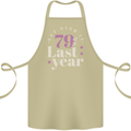 Funny 80th Birthday 79 is So Last Year Cotton Apron 100% Organic Khaki