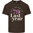 Funny 80th Birthday 79 is So Last Year Mens Cotton T-Shirt Tee Top Dark Chocolate