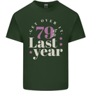 Funny 80th Birthday 79 is So Last Year Mens Cotton T-Shirt Tee Top Forest Green